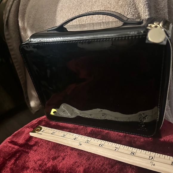 Yves Saint Laurent Handbags - YSL Black Patent Leather Makeup Bag